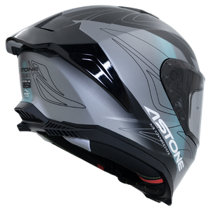 หมวกกันน็อค Astone Helmets รุ่น GT6 PLUS WAVES สีดำด้าน/น้ำเงิน ใหม่ ผลิตจากวัสดุ ABS แบบเต็มใบ ได้รับมาตรฐาน ECE22.06 รับประกัน 1 ปี สำหรับผู้ชาย - Product Image 5
