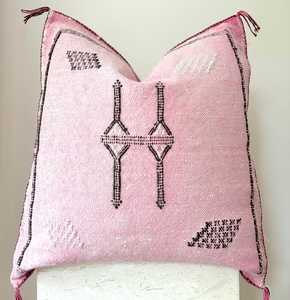 Home Textile Wholesale Cactus Silk Cushion <b>Cover</b> <b>for</b> <b>Sofa</b> Decoration, Handmade Sabra Cactus Silk Pillow Made in Morocco Boho - Product Image 3