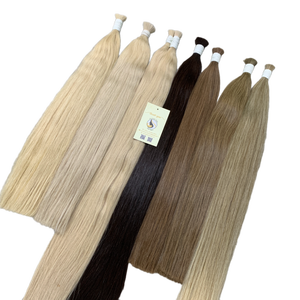 Extensions de cheveux vierges doublement dessinées vietnamiennes en gros de haute qualité blond droit à noir vagues naturelles profondes en vrac - Product Image 1