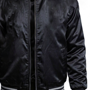 Zeta Black Sorority Satin Varsity Bomber Jacket Custom Embroidered Greek Letter Lightweight Eco-Friendly Women’s Autumn Winter - Product Image 4