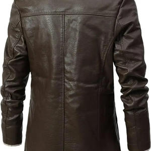Nueva Colección de Otoño: Chaquetas Cortavientos para Hombre, Abrigos Largos de Cuero Sintético para Hombre, Chaqueta de Cuero - Product Image 4
