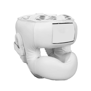 Protège-tête de boxe en cuir MMA pour adultes, impression de logo entièrement personnalisée, dernière arrivée, protège-têtes de boxe réglables et protecteurs - Product Image 2