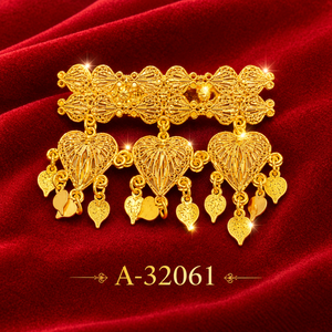 Broches à pampilles en alliage de zinc plaqué or avec cristaux de strass pour femmes, bijoux de fête de mariage A-32059 - Product Image 3