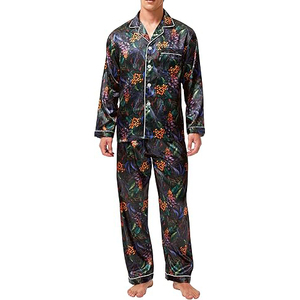 Easy Care <b>Men</b> Night Suit Short Sleeve Scoop Neck Shorts <b>Set</b> Drawstring Soft Breathable Lightweight Summer <b>Pajamas</b> Home - Product Image 1