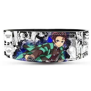 Ceinture de musculation professionnelle Tanjiro Anime imprimée en cuir de vachette respirant avec levier pour l'haltérophilie (10 mm d'épaisseur) - Product Image 1