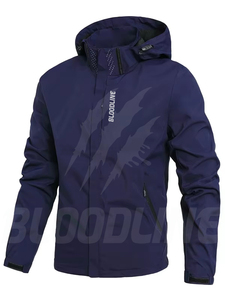 BLOODLINE INTERNATIONAL Men's Color Blocking <b>Waterproof</b> Breathable Windproof Eco-Friendly Quick Dry <b>Thin</b> 100% Polyester <b>Jacket</b> - Product Image 2