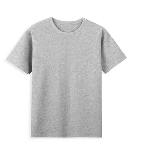 T-shirts personnalisés en gros pour hommes, vert chiné, décontractés, en coton et élasthanne, unis, col rond, respirants, coupe ajustée, pour la gym et le sport - Product Image 6