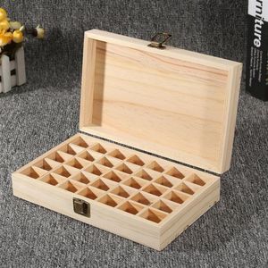 Boîte à Huiles Essentielles Autoportante en Bois Poli Réutilisable Thème Croix pour Présentation et Rangement de Cadeaux d'Affaires – Contient 40 Huiles Essentielles Standard - Product Image 3