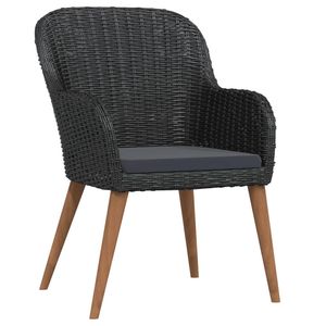 Set da Pranzo da Giardino Nero per 6 Persone, Arredamento da Esterno Resistente alle Intemperie, Design Contemporaneo - Product Image 3