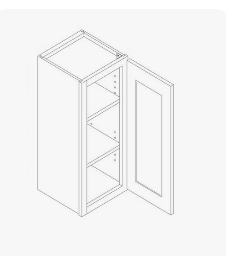 Gabinete de Cocina de Pared W1830GD con Puerta de Vidrio Simple, Color Personalizado - Product Image 4
