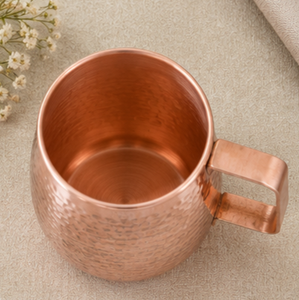 CopperBloom - Taza de cóctel Moscow Mule esférica elegante con efecto martillado, diseño vintage, metal ecológico, para el hogar - Product Image 1