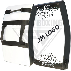 Escudo de Boxeo de PVC de Primera Calidad, Duradero, con Asas Reforzadas, Color Blanco y Negro, para Entrenamiento de Artes Marciales - Product Image 2