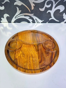 Plateau en bois naturel fait main pour servir des aliments, des boissons et des collations à la maison, idéal pour les tables de cuisine, de salle à manger et la restauration (vente en gros) - Product Image 2