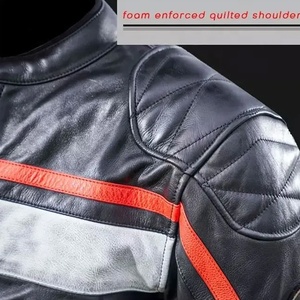 Veste de moto en cuir pour hommes | Veste de motard approuvée CE pour toutes les saisons | Veste d'équitation durable avec bon tissu - Product Image 5