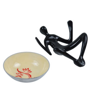 Vajilla Esmaltada, Platos y Tazones de Porcelana para Cereal, Sopa, Pasta, Fruta y Ensalada, Tazones para Arroz, Diseño de Vajilla Metálica - Product Image 4