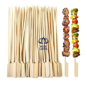 Brochettes en bambou naturelles pointues, très demandées, pour kebab, viande, poulet, fruits de mer, grillades et service alimentaire - Product Image 1