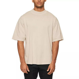 Camiseta personalizable, ligera, duradera, 100% algodón para hombre, corte holgado, estampada, talla grande, logotipo personalizado, material personalizado, camiseta para hombre - Product Image 3