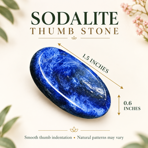 หินคริสตัลทรงรีสีน้ำเงินขัดเงา SoulWise หินกึ่งมีค่าจากมณฑลมหาราษฎร์สำหรับตกแต่งบ้าน - Product Image 2