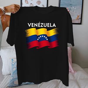 Drapeau VENEZUELA Tshirt femme pur coton coupe confort - Product Image 3