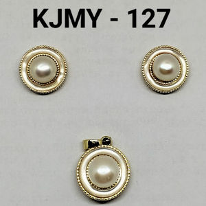 Ensemble de pendentifs en perles d'eau douce plaqué or, fournisseur en gros de perles - Product Image 4