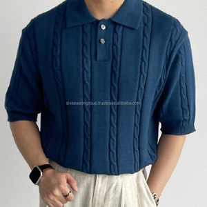 Chemises pour hommes, automne, anti-froissement, décontractées, style golf, style urbain, surdimensionnées, en coton, col tricoté, séchage rapide, décontractées élégantes - Product Image 2