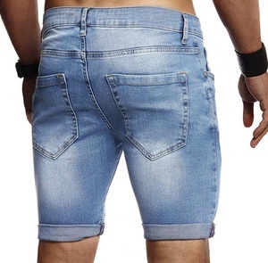 Pantalones Cortos de Mezclilla para Hombre con Bordado Personalizado, Estampado Gráfico, Moda Urbana, Marca Propia, Directo de Fábrica - Product Image 3