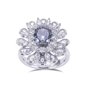 Luxury 18K White Gold Jewelry 2CT Cushion Cut Lab Grown Diamond Engagement <b>Ring</b> Gold Lab Diamond <b>Ring</b> - Product Image 1