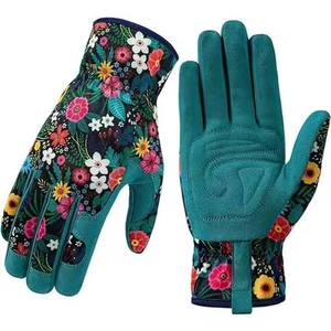 Gardening Work <b>Gloves</b> Cowhide Canvas Gardening Safety protection Hand protection Eco-Friendly Breathable Anti-Cut Garden <b>Gloves</b> - Product Image 2