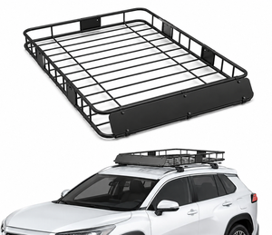 Portaequipajes de Acero Resistente para Techo, Capacidad de Carga de 200 lb, Juego de Portaequipajes Universal para SUV, Camioneta y Automóvil, Plataforma de Almacenamiento de Equipaje GAPCAR002 - Product Image 1