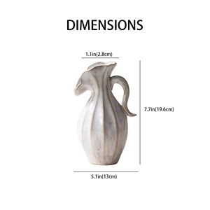 Vase en porcelaine minimaliste blanc mat, décoration de table, 8-16 pouces, design exquis et durable - Product Image 2