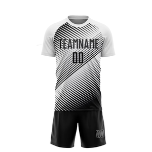 Heat-Transfer Printed Soccer Ball Uniform High Performance Breathable Football Jersey Shorts for Competitive Training Match - Product Image 1