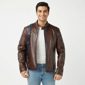 Custom PU Leather Material Made <b>Men</b> Fashion Leather <b>Jackets</b> Premium Design Leather <b>jacket</b> for <b>men</b> - Product Image 1