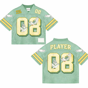 Camiseta de Fútbol Personalizada con Malla, Unisex, Manga Corta, Impresa, Transpirable, con Nombre y Número Personalizados, Venta al Por Mayor OEM - Product Image 1