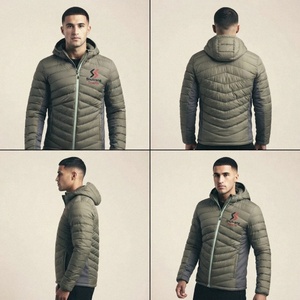 Veste d'hiver matelassée pour homme, coupe-vent, imperméable, légère, chaude, style streetwear, effet brillant - Product Image 2