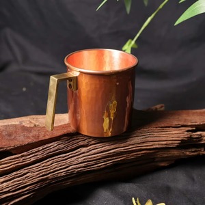 Mug à boire en cuivre fait main - Style moderne et luxueux, grande capacité et durable, tasse à boisson ayurvédique traditionnelle - Product Image 6