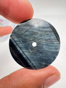 Esfera de Reloj de Ojo de Tigre Azul de 28.50mm 0.70mm, Esfera de Reloj con Piedras Preciosas, Tamaño y Forma Personalizables, Componentes para la Fabricación de Relojes - Product Image 2
