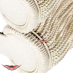 KEW Epaulette de Algodón Blanco Trenzado con Flecos, Estilo Étnico, Adorno Duradero para Hombro - Product Image 2