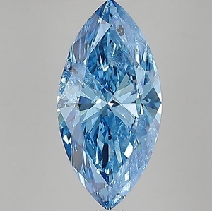 Diamante Cultivado en Laboratorio de Corte Marquise de 11.13ct, Azul Intenso, Certificado I1 IGI, Diamante Suelto CVD al por Mayor para la Fabricación de Joyas - Product Image 1