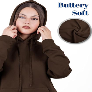 Wholesale Women's Classic Hooded Sweatshirt Solid Black Cotton Knitted Regular Length Autumn Wear - Product Image 1