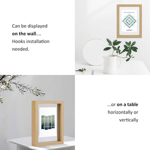 Best Seller Double Sided <b>Floating</b> Modern Photo <b>Frame</b> Square Wall Art Home Decor Customized Logo MDF Material Flip <b>Frame</b> - Product Image 6