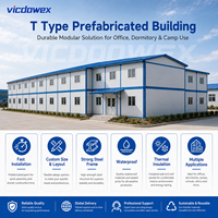 VICDOWEX Maison Préfabriquée Intégrée de Luxe Contemporaine Type T Personnalisée pour Construction, Camp, Bureau, Hébergement Thermique