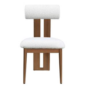 เก้าอี้ทานข้าว ดรา ทำจากไม้สักแท้ คุณภาพดี สีวอลนัท พร้อมผ้าหุ้มปรับแต่งได้ สำหรับใช้ภายในอาคาร - Product Image 1