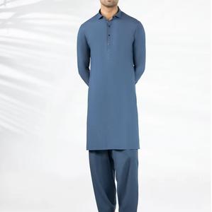 Ropa Musulmana Tradicional Étnica Personalizada, Shalwar Kameez de Algodón, Traje Formal Pakistaní Afgano de 2 Piezas para Hombre, Salwar Kameez Transpirable - Product Image 6