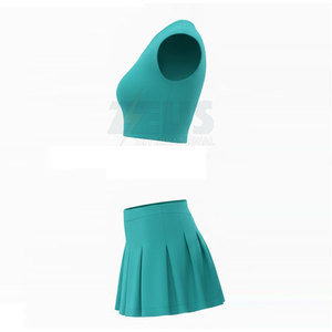Uniforme de cheerleading pour femmes de haute qualité, séchage rapide, léger, couleur unie - Product Image 4