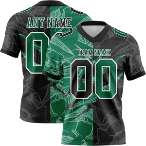 Custom American Football Jersey Unisex V-Neck Short Sleeve Sublimated Polyester Moisture Wicking <b>Athletic</b> Team Name Any Name 00 - Product Image 2