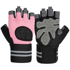Guantes de Ciclismo de Cuero con Protección Completa de la Palma, Guantes de Gimnasio para Ejercicio y Fitness, Medios Dedos, Ligeros, Ecológicos, para Levantamiento de Pesas - Product Image 2
