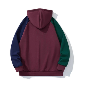 Sweat à capuche unisexe surdimensionné en molleton de qualité supérieure, style streetwear, patchwork multicolore pour hommes - Product Image 6
