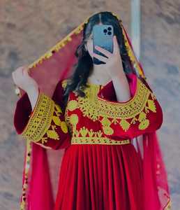 Vestidos de Novia Afganos de Alta Calidad, a la Moda, para Mujer, Tallas Personalizadas, Corte en A, Encaje, Manga Larga, Bordados, Largos - Product Image 3