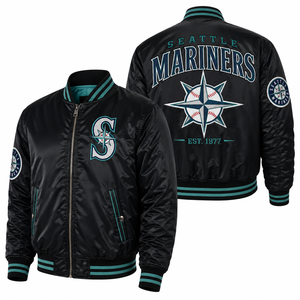 Chaqueta Bomber de Marca Privada con Bordado de Diseño del Equipo, Tela Brillante Delantera y Trasera, Cierre de Cremallera, Uniforme para Exteriores, Catálogo HD - Product Image 2