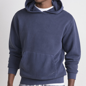 Sudadera con Capucha 100% Algodón Terry, Estampado Oscuro Batik, Flecos Desgastados, para Hombre y Mujer, Temporada de Primavera - Product Image 1